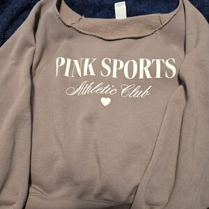 PINK Victoria's Secret Off-the-Shoulder Mauve Sweater